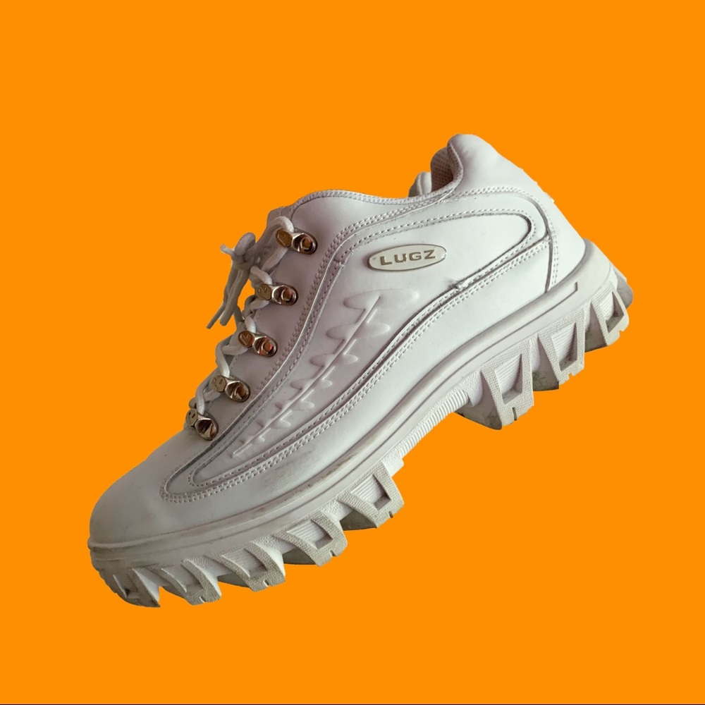 UO White Lugz Dot.com 2.0 Chunky Sneakers